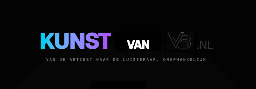KunstvanVB wordmark als voorbeeld van identity-led surface design.